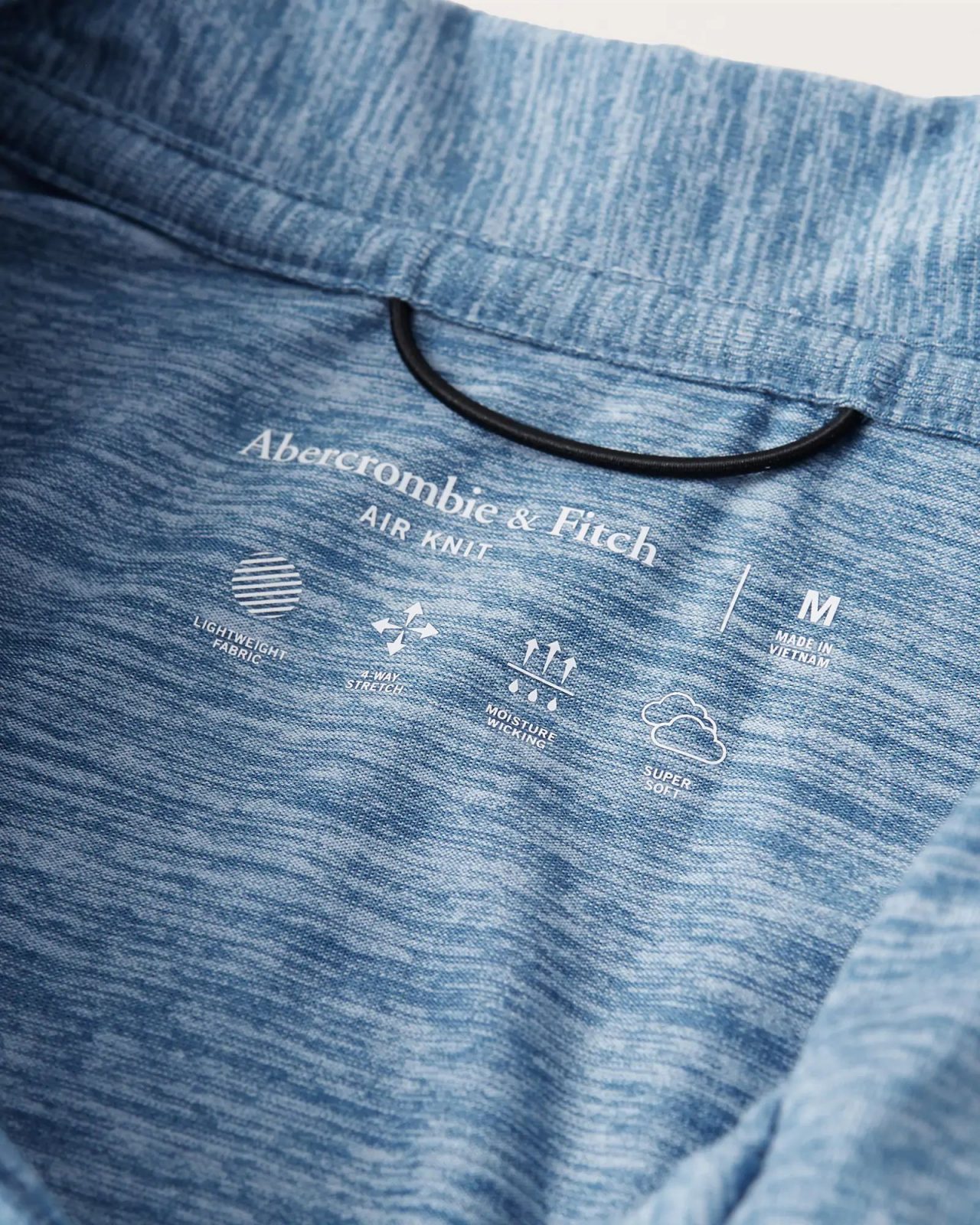 Hình Áo thun polo Abercrombie AF-P132 Air Knit Polo heather light blue