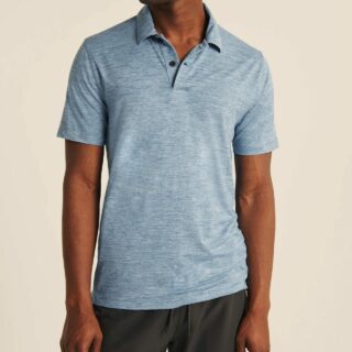 Hình Áo thun polo Abercrombie AF-P132 Air Knit Polo heather light blue