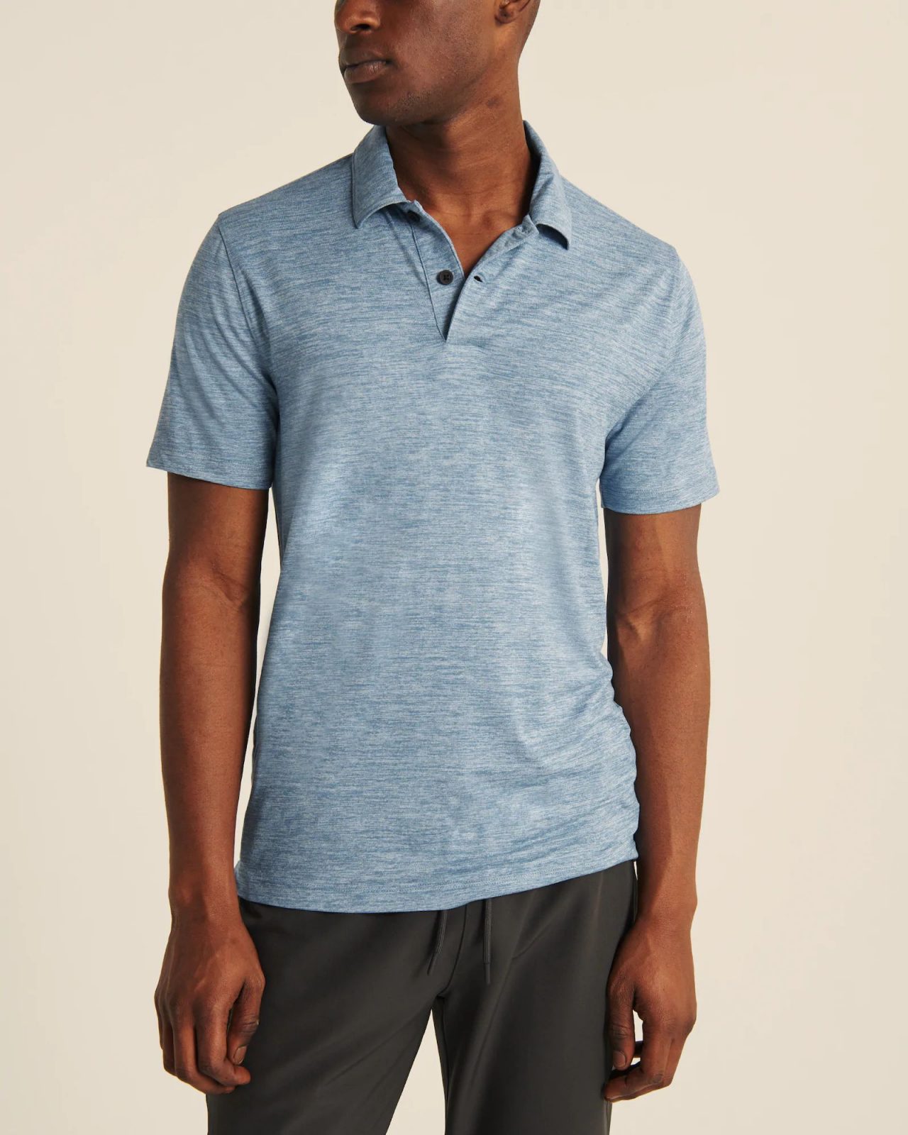 Hình Áo thun polo Abercrombie AF-P132 Air Knit Polo heather light blue
