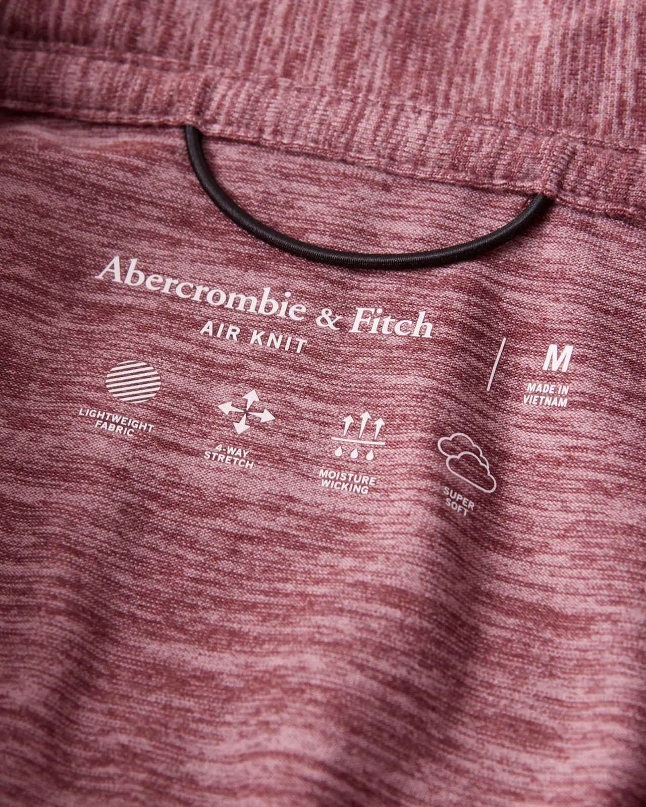 Hình Áo thun polo Abercrombie AF-P133 Air Knit Polo heather red