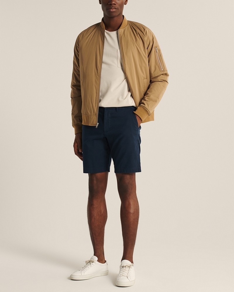 Hình Quần shorts Abercrombie AF-US-S08 Stretch Chino Shorts Navy