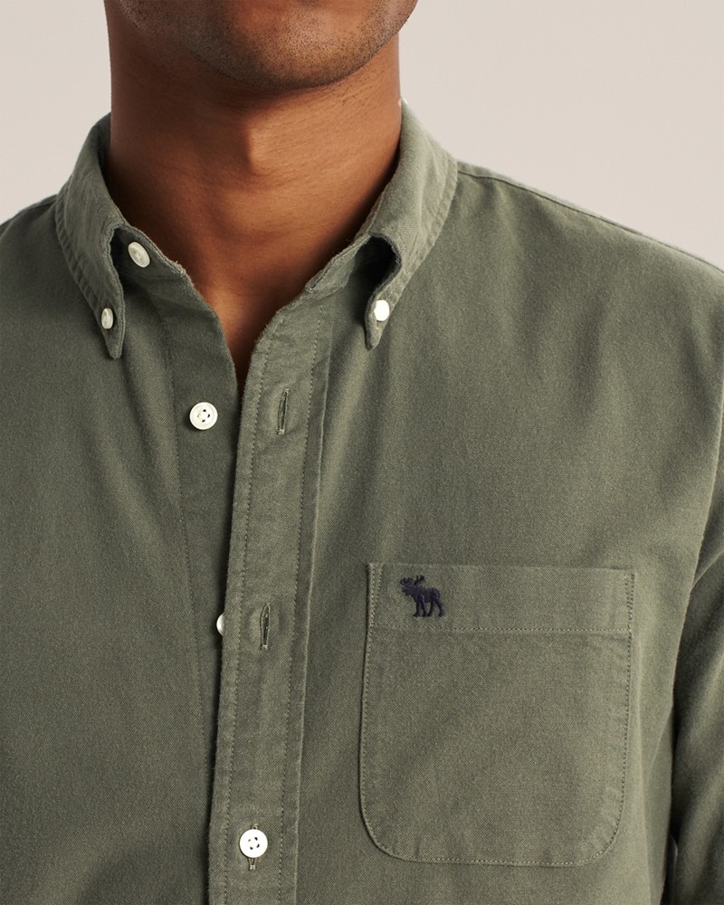 Hình Áo sơ mi nam Abercrombie AF-US-SM120 Oxford Button-Up Shirt