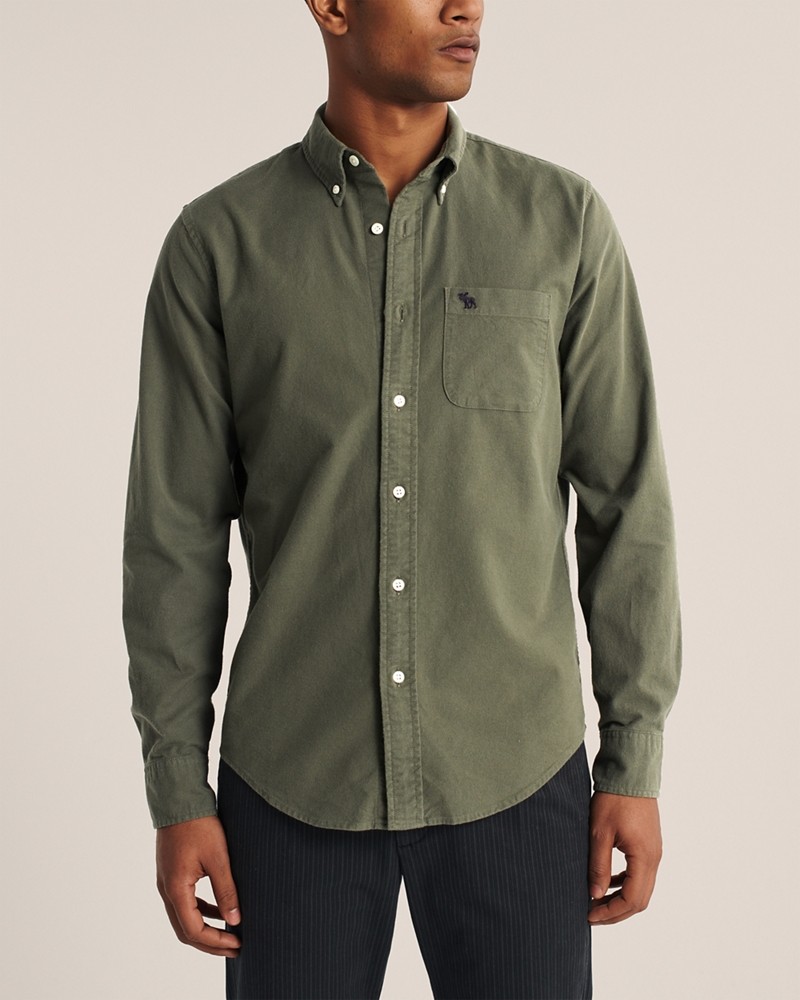 Hình Áo sơ mi nam Abercrombie AF-US-SM120 Oxford Button-Up Shirt