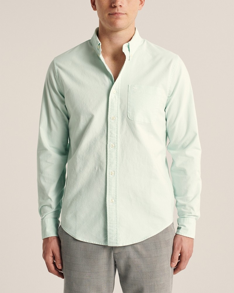 Hình Áo sơ mi nam Abercrombie AF-US-SM122 Oxford Button-Up Shirt