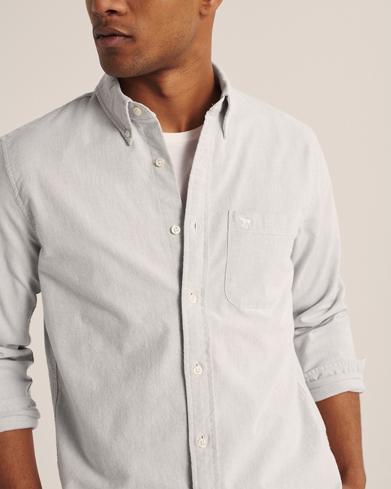 Hình Áo sơ mi nam Abercrombie AF-US-SM123 Oxford Button-Up Shirt