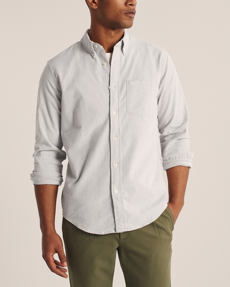 Hình Áo sơ mi nam Abercrombie AF-US-SM123 Oxford Button-Up Shirt