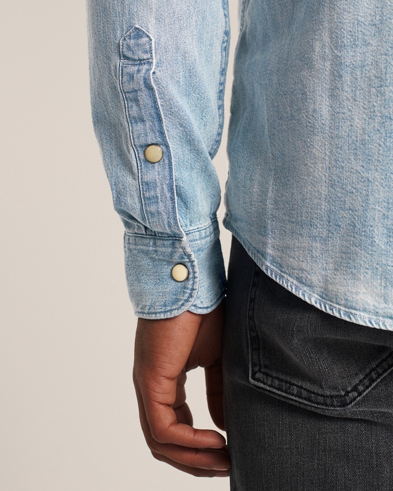 Hình Áo sơ mi nam Abercrombie AF-US-SM124 Long-Sleeve Denim Shirt