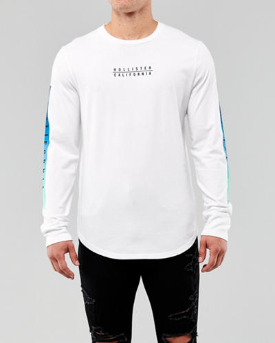 Hình Áo thun nam tay dài Hollister HCO-HL103 Print Logo Graphic Tee