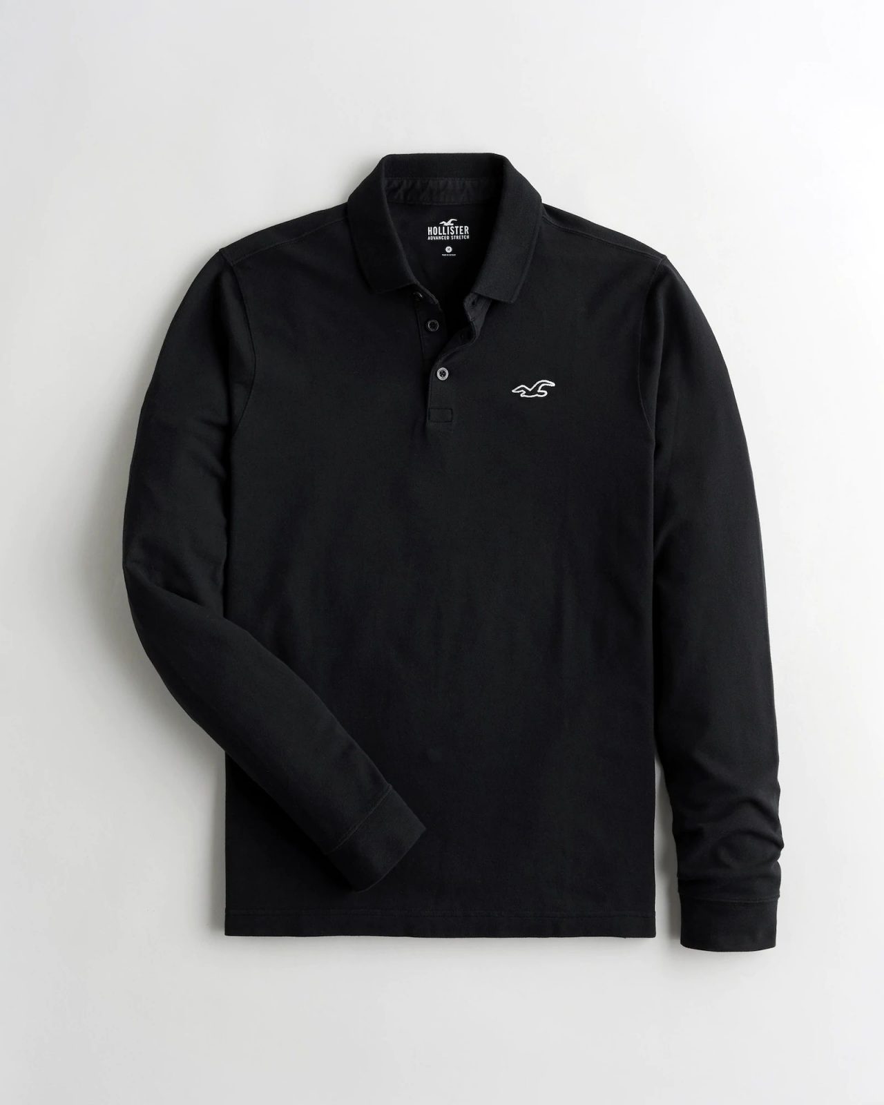 Hình Áo thun nam tay dài Hollister HCO-PL01 Stretch Polo Black
