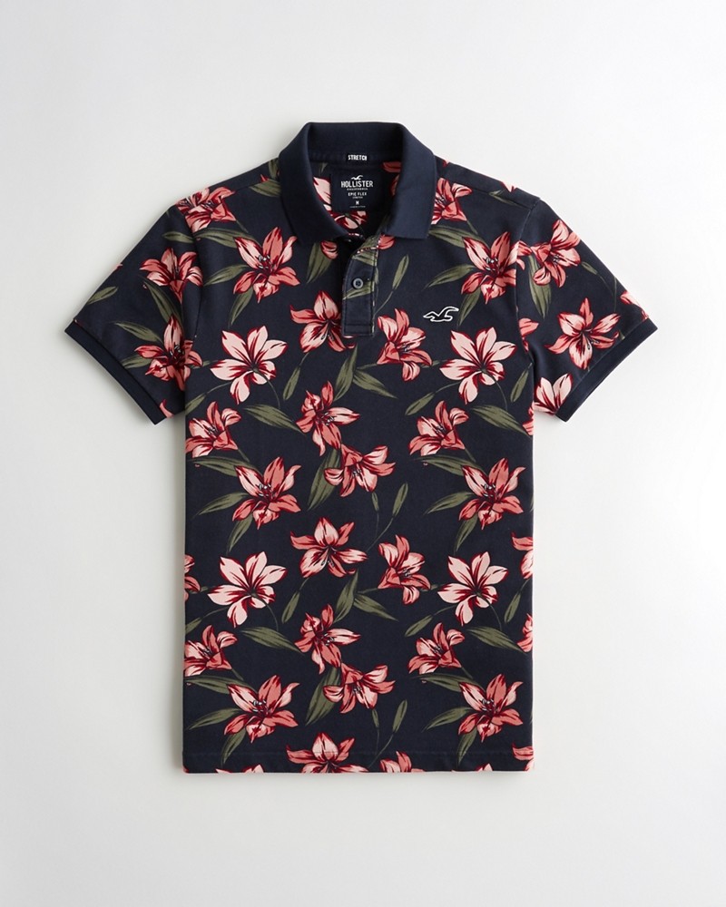 Hình Áo thun nam Hollister HCO-P249 Stretch Floral Polo