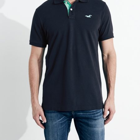 Hình Áo thun nam Hollister HCO-P253 Stretch Icon Polo Navy