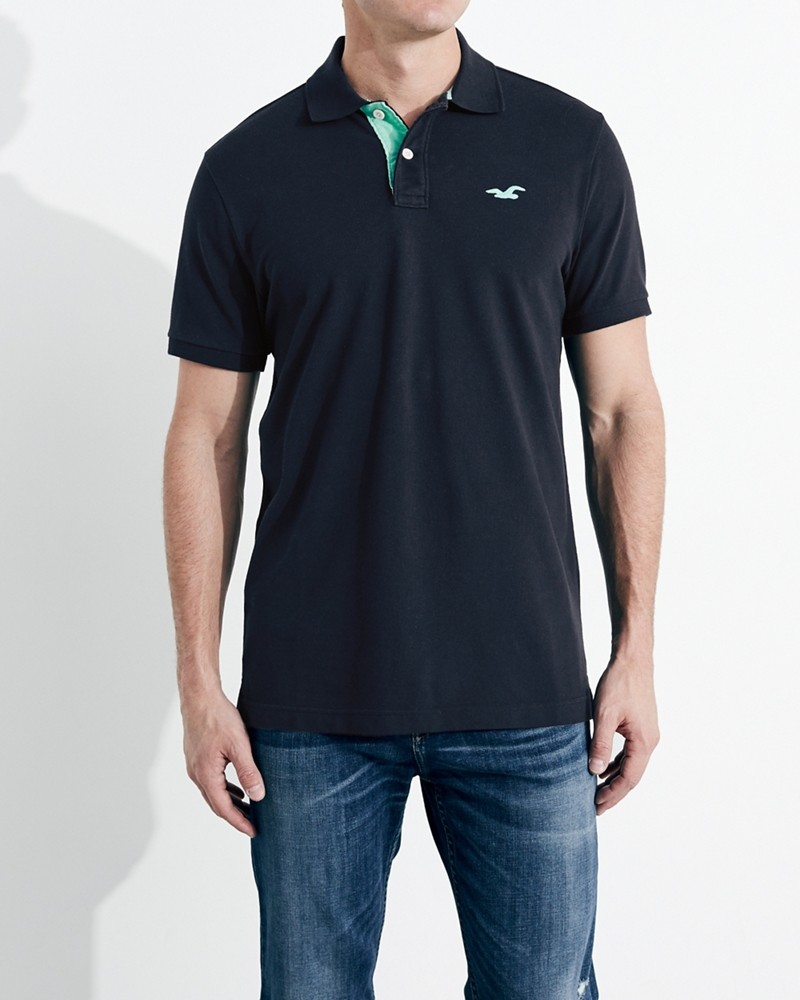 Hình Áo thun nam Hollister HCO-P253 Stretch Icon Polo Navy