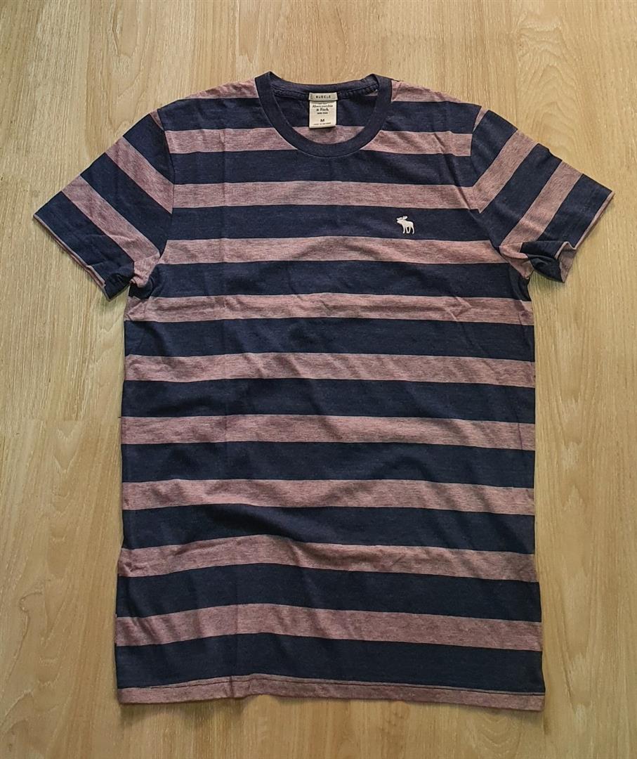 Hình Áo thun nam Abercrombie & Fitch AF-T138 STRIPE TEE Navy