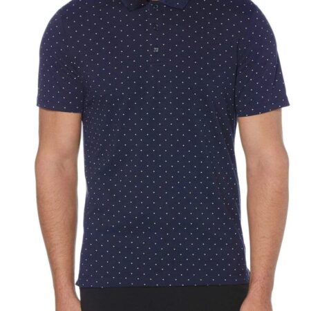 Hình Áo thun nam polo Pima Cotton PE-P12 Micro Print Polo Navy