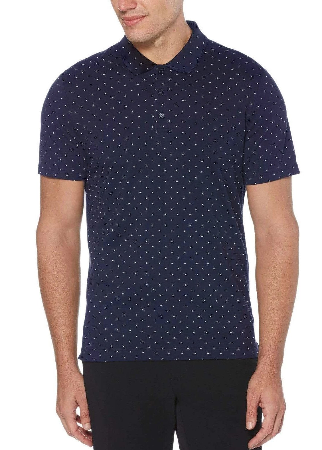 Hình Áo thun nam polo Pima Cotton PE-P12 Micro Print Polo Navy