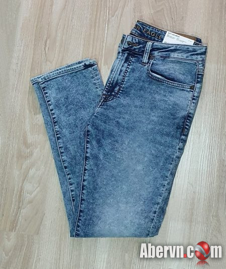Quần jeans nam American Eagle AE-J02 Acid light Washed Slim Fit denim