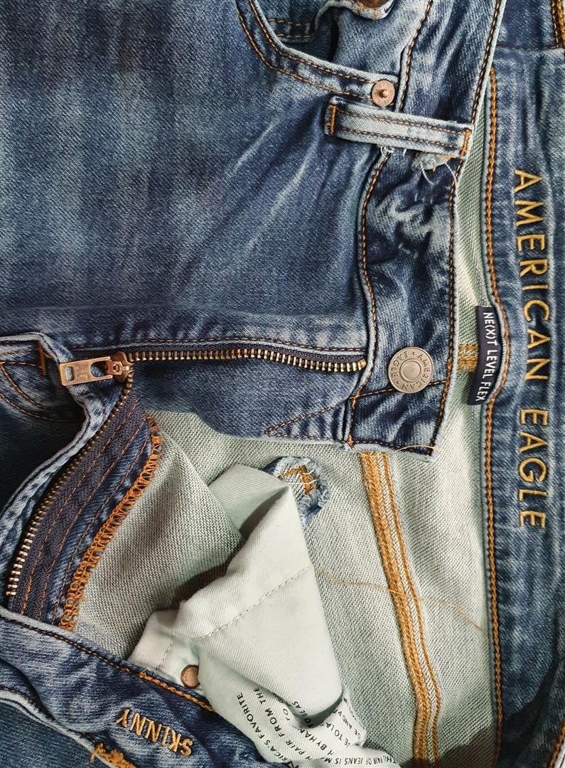 Quần jeans nam American Eagle AE-J03 medium wash skinny fit denim - Ảnh 2