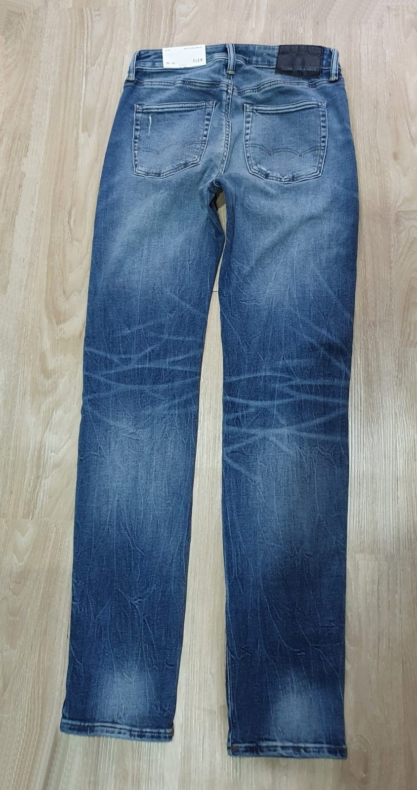Quần jeans nam American Eagle AE-J04 ripped medium wash slim fit denim - Ảnh 4