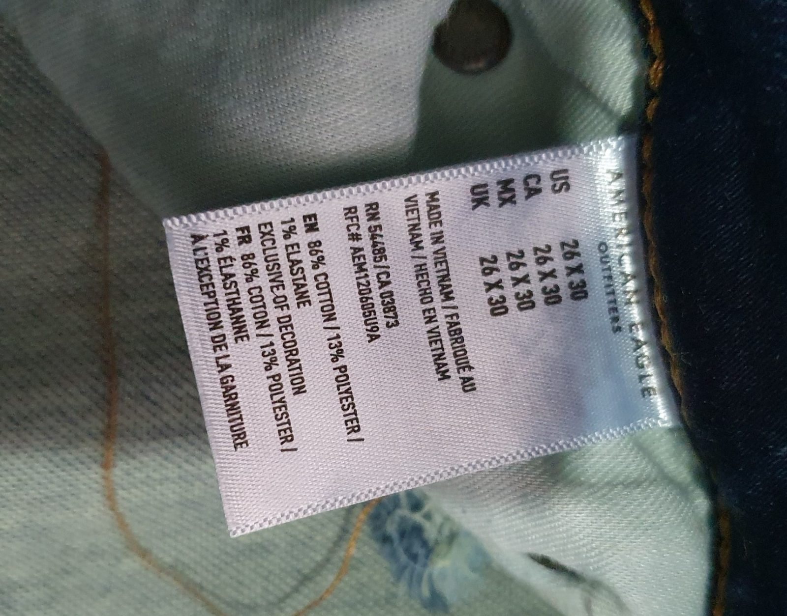 Quần jeans nam American Eagle AE-J06 medium wash slim fit denim - Ảnh 3