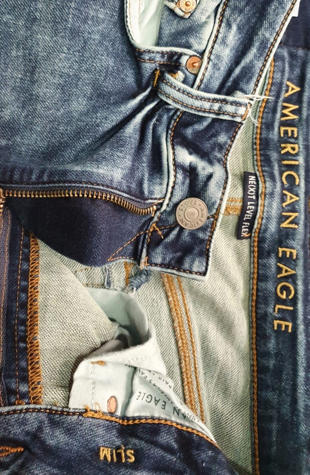 Quần jeans nam American Eagle AE-J06 medium wash slim fit denim - Ảnh 2