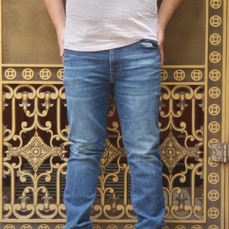 Quần jeans nam American Eagle AE-J07 light wash slim fit denim
