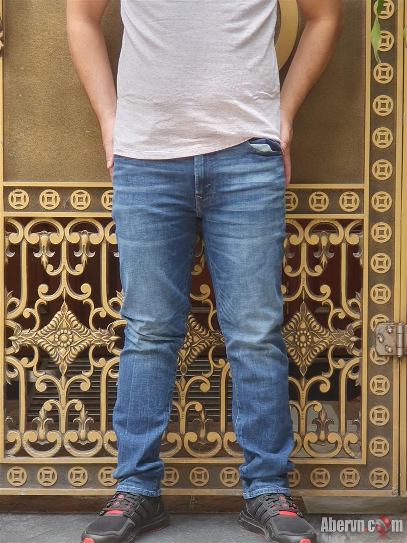 Quần jeans nam American Eagle AE-J07 light wash slim fit denim