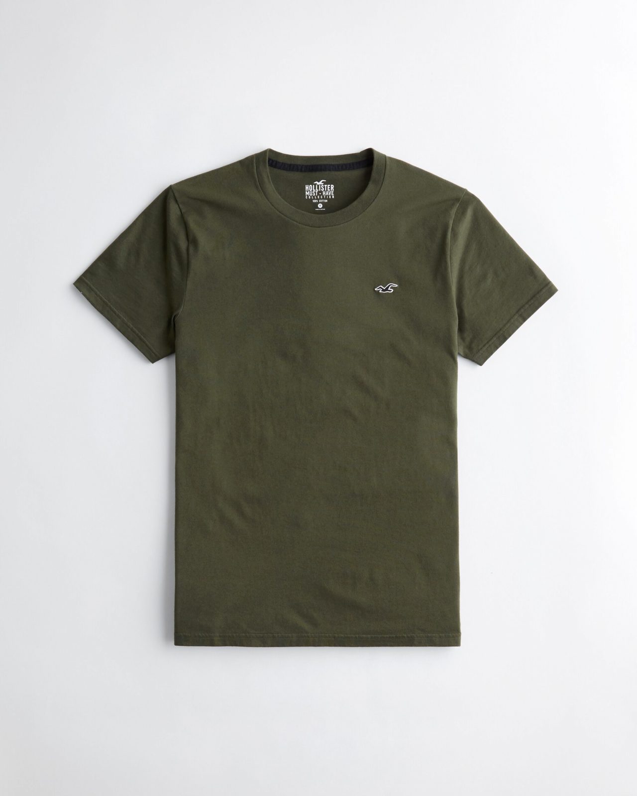 Áo thun nam Hollister HCO-T185 Must-Have Crewneck Tee Xanh rêu