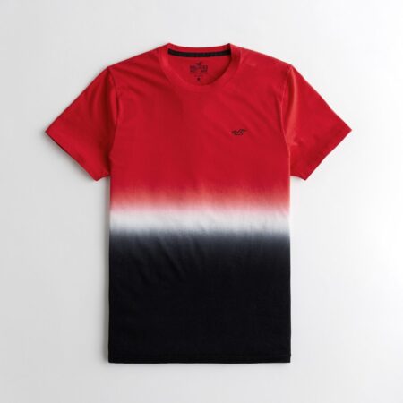 Áo thun nam Hollister HCO-T200 Crewneck T-Shirt Red White Black Ombre