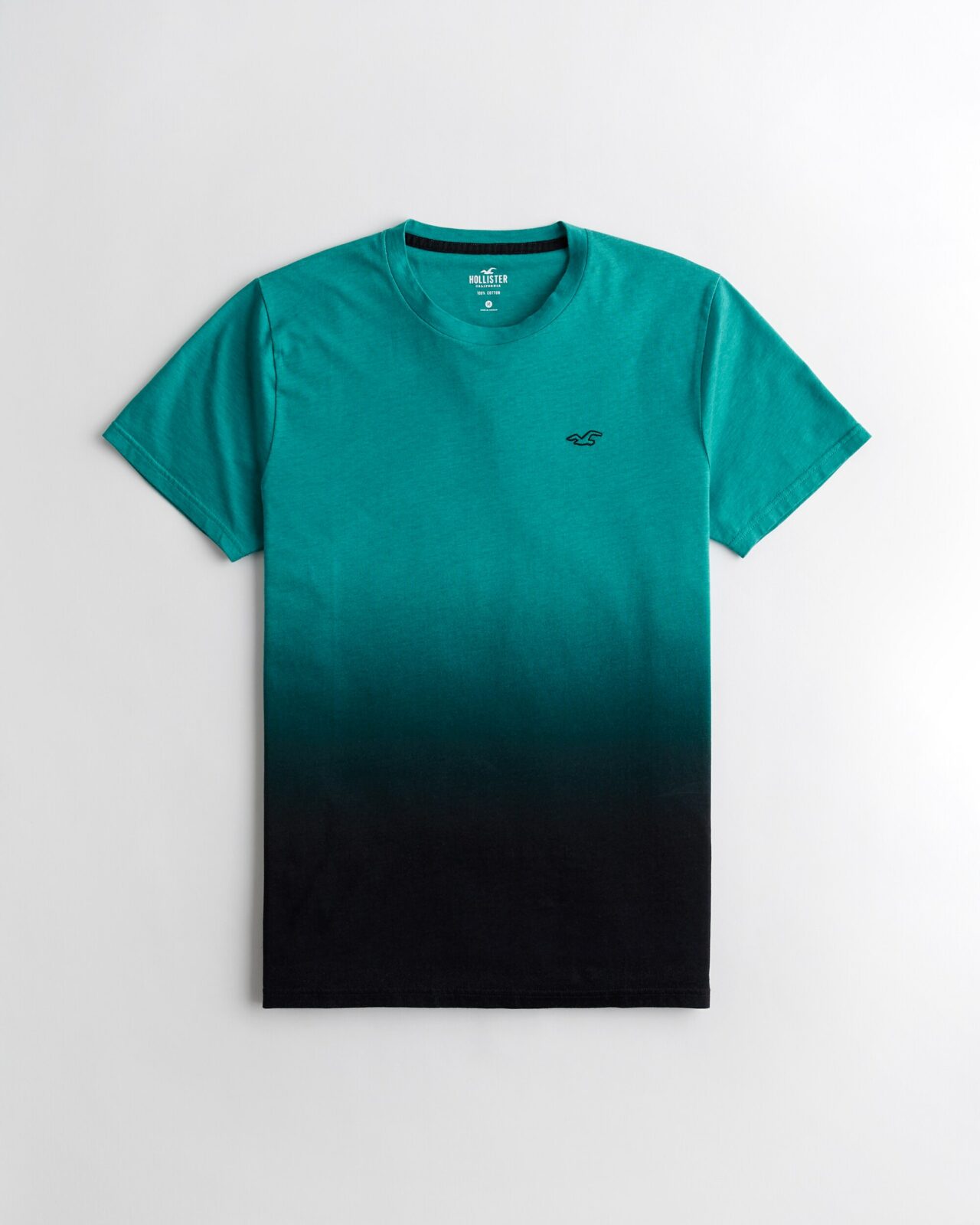 Áo thun nam Hollister HCO-T206 Crewneck T-Shirt Green Black Ombre