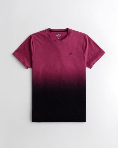 Áo thun nam Hollister HCO-T207 Crewneck T-Shirt Red Black Ombre