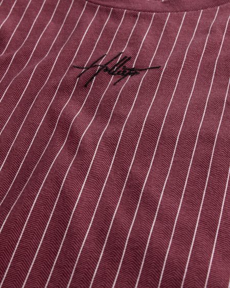 Áo thun nam Hollister HCO-T209 Striped Red Curved Hem T-Shirt - Ảnh 5