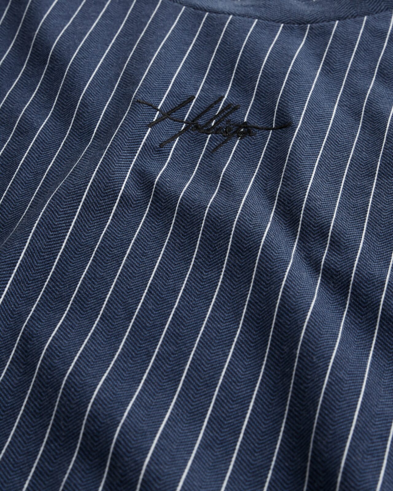 Áo thun nam Hollister HCO-T210 Striped Blue Curved Hem T-Shirt - Ảnh 5