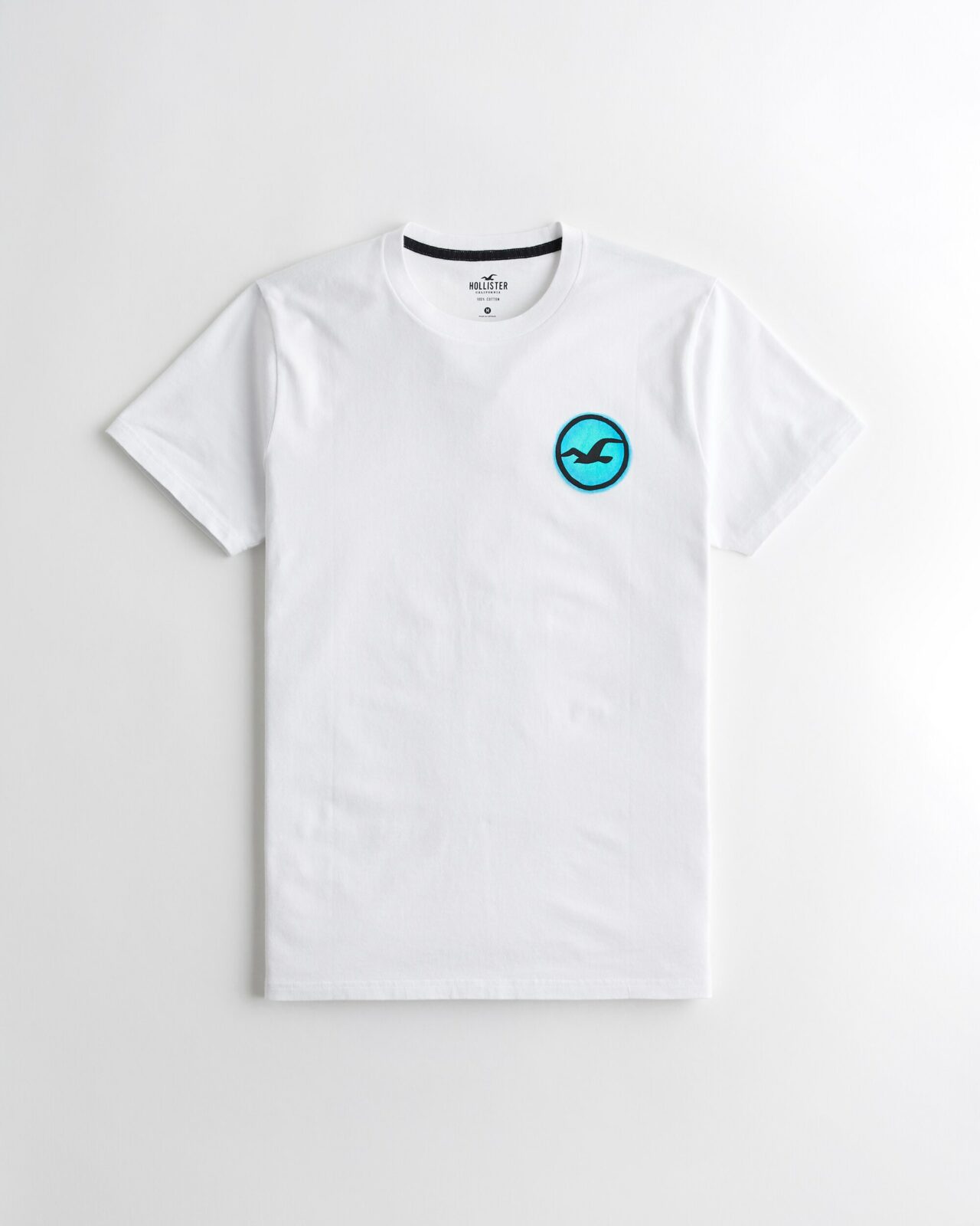 Áo thun nam Hollister HCO-T236 Logo Print Crewneck T-shirt White