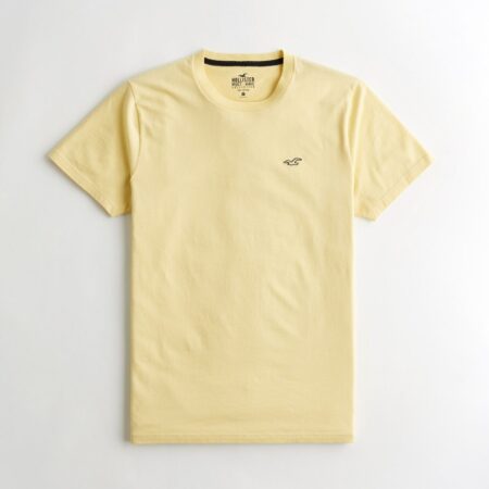 Áo thun nam Hollister HCO-T240 Icon Crewneck T-Shirt Yellow