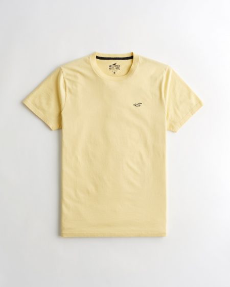Áo thun nam Hollister HCO-T240 Icon Crewneck T-Shirt Yellow