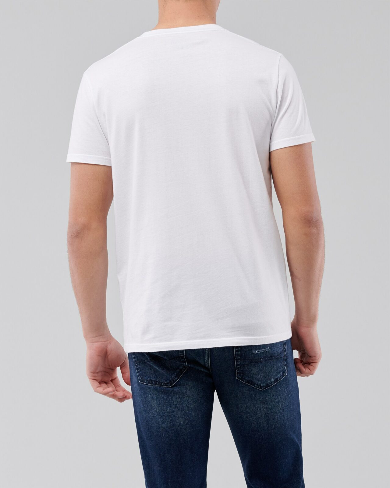 Áo thun nam Hollister HCO-T246 Color Icon Crew-neck T-shirt White - Ảnh 3