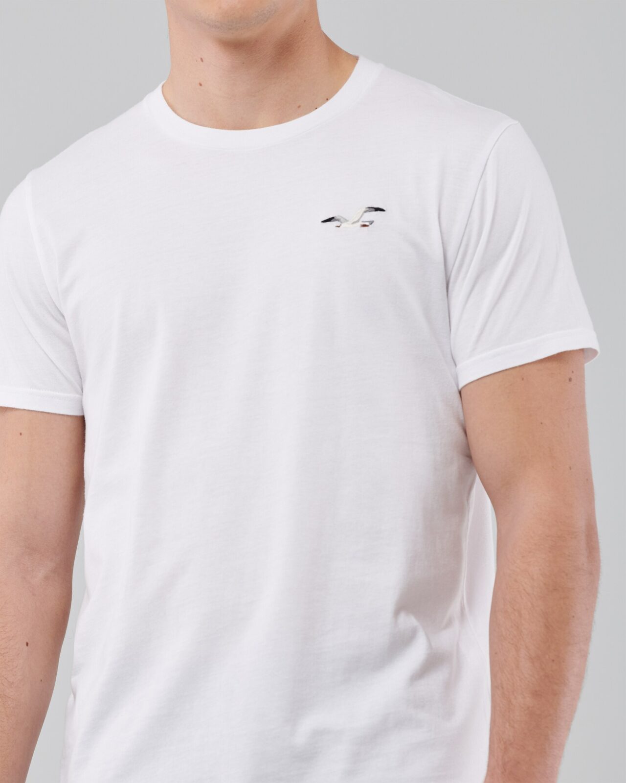 Áo thun nam Hollister HCO-T246 Color Icon Crew-neck T-shirt White - Ảnh 2