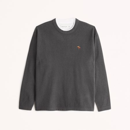 Áo thun nam tay dài Abercrombie AF-HL26 Long-Sleeve Signature Icon Twofer Tee