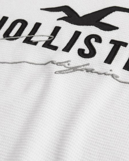 Áo thun nam tay dài Hollister HCO-HL106 Thermal Long-Sleeve White - Ảnh 2