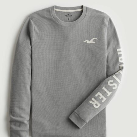 Áo thun nam tay dài Hollister HCO-HL109 Thermal Long-Sleeve Gray