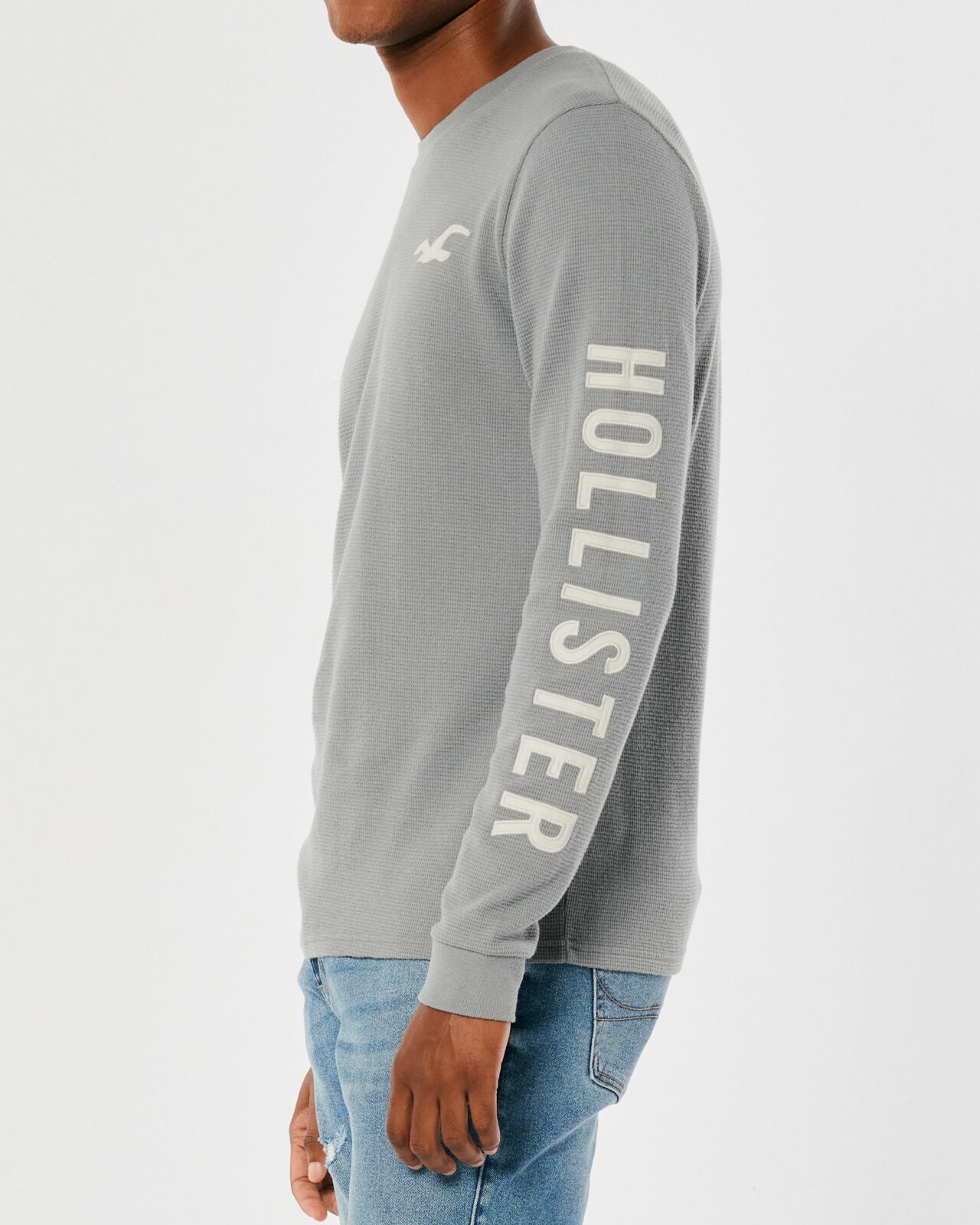 Áo thun nam tay dài Hollister HCO-HL109 Thermal Long-Sleeve Gray - Ảnh 4