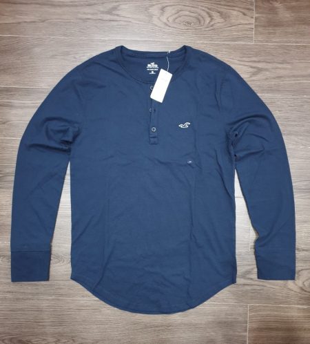 Áo thun nam tay dài Hollister HCO-HL105 Long-Sleeve Henley Blue