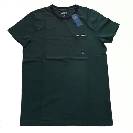 Áo thun nam Hollister HCO-US-T28 Logo Crew Tee Dark Green