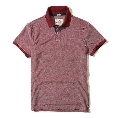 Áo thun nam Hollister HCO-P243 Stretch Pique Icon Heather light red