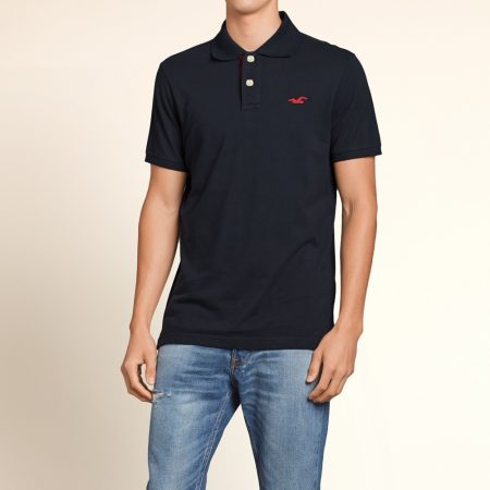 Áo thun nam Hollister HCO-P255 Stretch Icon Polo Navy