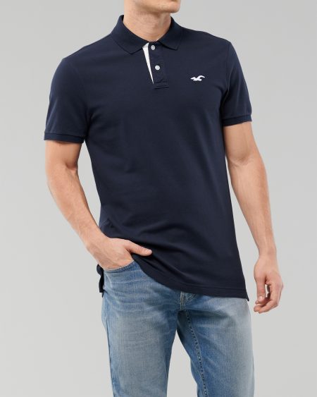 Áo thun nam Hollister HCO-P257 Stretch Icon Polo Navy