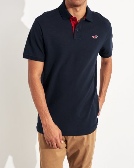Áo thun nam Hollister HCO-P258 Stretch Icon Polo Navy