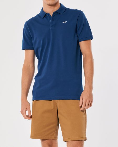 Áo thun nam Hollister HCO-P260 Logo Icon Polo Blue