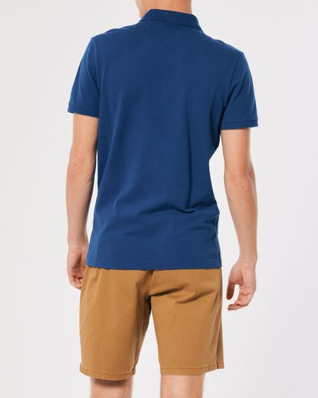 Áo thun nam Hollister HCO-P260 Logo Icon Polo Blue - Ảnh 2