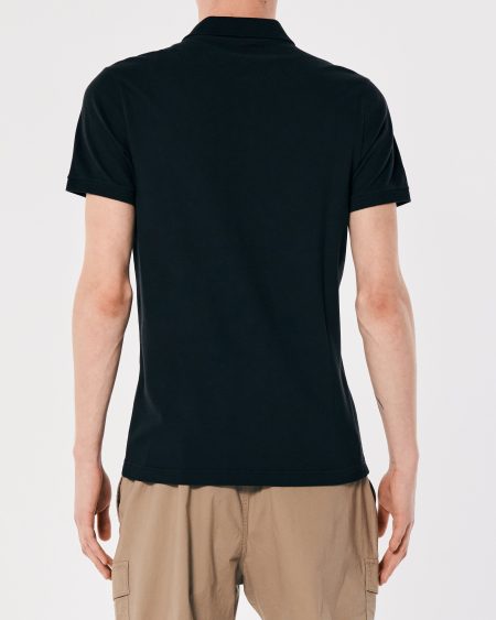 Áo thun nam Hollister HCO-P261 Logo Icon Polo Black - Ảnh 2
